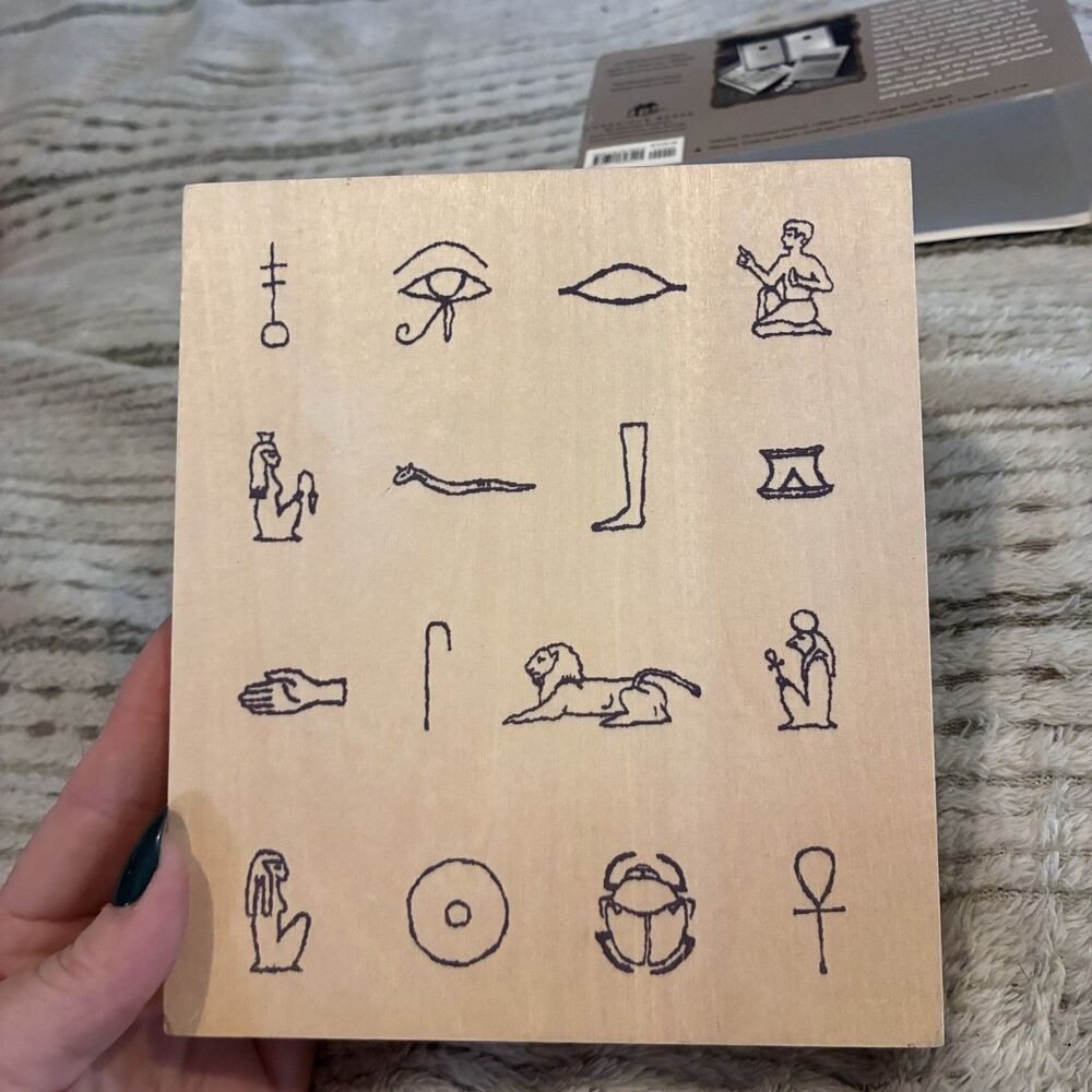 *NEW Egyptian Symbols Hieroglyphics Rubber Stamp Set by Chronicle Books 29 pcs - Picture 4 of 6